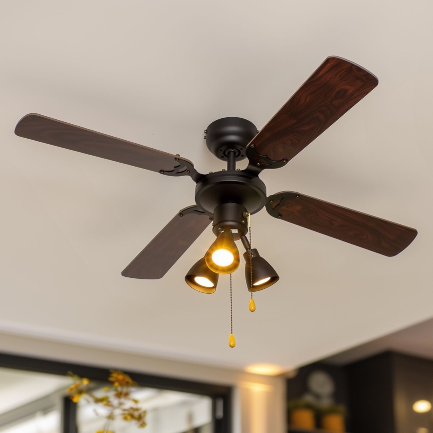 ZEVENTI - Ανεμιστήρας οροφής ZURRIOLA 3xGU10/50W/230V