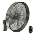ZEVENTI - Ανεμιστήρας τοίχου FREEZE 50W/230V διάμετρος 40 cm ματ χρώμιο + τηλεχειριστήριο