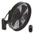ZEVENTI - Ανεμιστήρας τοίχου FREEZE 50W/230V διάμετρος 40 cm μαύρο/καφέ + τηλεχειριστήριο