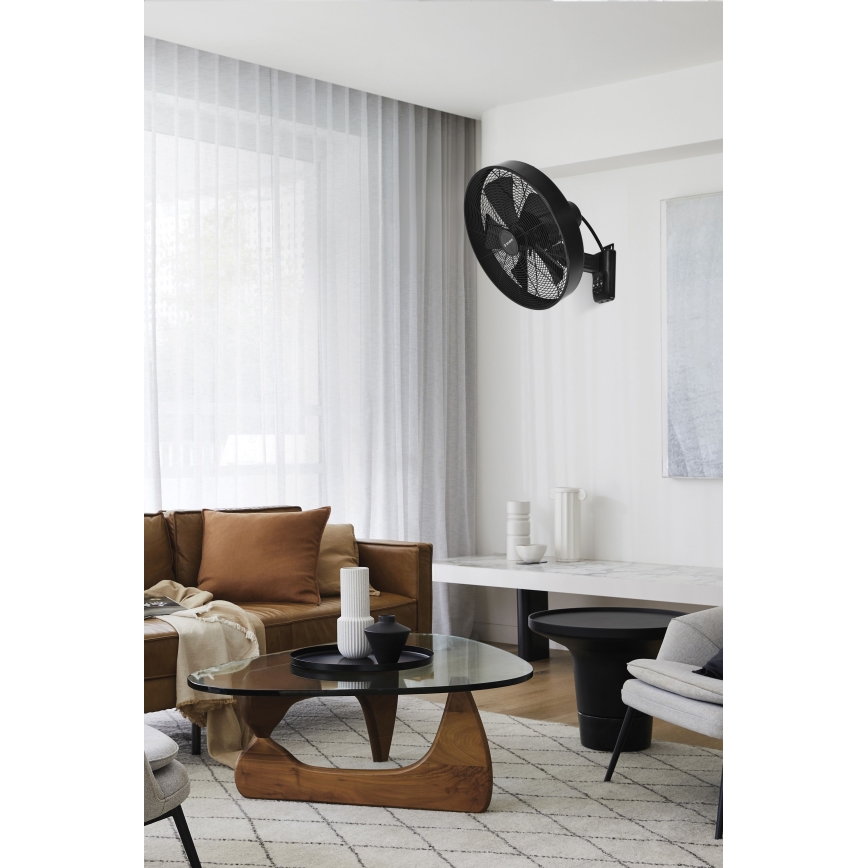 ZEVENTI - Ανεμιστήρας τοίχου FREEZE 50W/230V διάμετρος 40 cm μαύρο + τηλεχειριστήριο