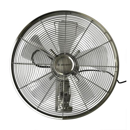 ZEVENTI - Ανεμιστήρας τοίχου FREEZE 50W/230V διάμετρος 40 cm ματ χρώμιο + τηλεχειριστήριο