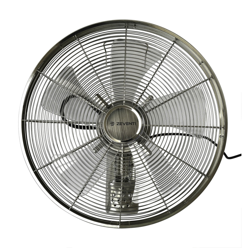 ZEVENTI - Ανεμιστήρας τοίχου FREEZE 50W/230V διάμετρος 40 cm ματ χρώμιο + τηλεχειριστήριο