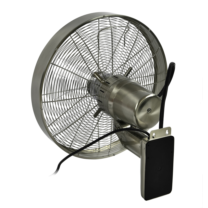 ZEVENTI - Ανεμιστήρας τοίχου FREEZE 50W/230V διάμετρος 40 cm ματ χρώμιο + τηλεχειριστήριο