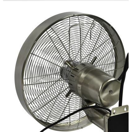 ZEVENTI - Ανεμιστήρας τοίχου FREEZE 50W/230V διάμετρος 40 cm ματ χρώμιο + τηλεχειριστήριο