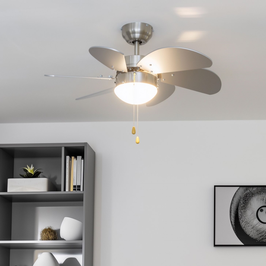 ZEVENTI - Οροφής ανεμιστήρας FAMARA 1xE14/60W/230V γκρι