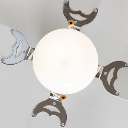 ZEVENTI - Οροφής ανεμιστήρας NAVAGIO 1xE27/60W/230V μαύρο/λευκό