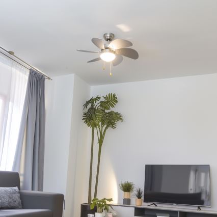 ZEVENTI - Οροφής ανεμιστήρας FAMARA 1xE14/60W/230V γκρι