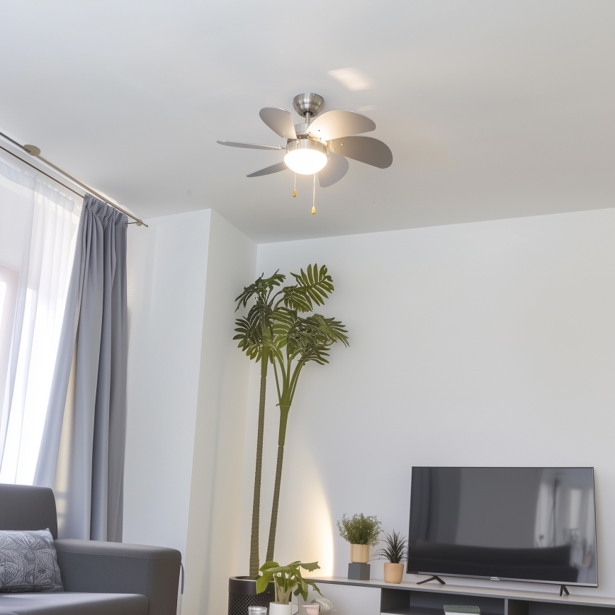 ZEVENTI - Οροφής ανεμιστήρας FAMARA 1xE14/60W/230V γκρι