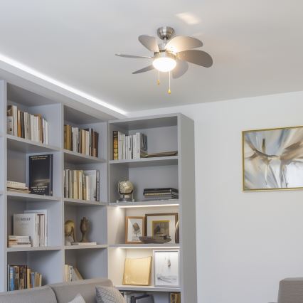 ZEVENTI - Οροφής ανεμιστήρας FAMARA 1xE14/60W/230V γκρι