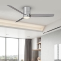 ZEVENTI - Οροφής ανεμιστήρας LED BARROSA LED/18W/230V 3000/4000/6000K Wi-Fi Tuya ματ χρώμιο + τηλεχειριστήριο