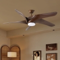 ZEVENTI - Οροφής ανεμιστήρας LED LUCCA LED/18W/230V 3000-6000K Wi-Fi Tuya καφέ + τηλεχειριστήριο