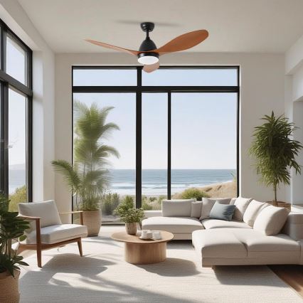 ZEVENTI - Οροφής ανεμιστήρας LED MURO LED/18W/230V 3000-6000K Wi-Fi Tuya μαύρο + τηλεχειριστήριο