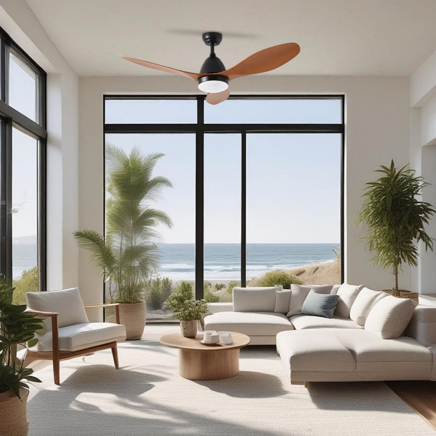 ZEVENTI - Οροφής ανεμιστήρας LED MURO LED/18W/230V 3000-6000K Wi-Fi Tuya μαύρο + τηλεχειριστήριο