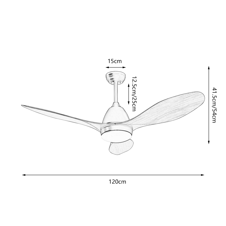 ZEVENTI - Οροφής ανεμιστήρας LED MURO LED/18W/230V 3000-6000K Wi-Fi Tuya μαύρο + τηλεχειριστήριο