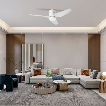 ZEVENTI - Οροφής ανεμιστήρας LED PADUA LED/18W/230V 3000-6000K Wi-Fi Tuya λευκός + τηλεχειριστήριο