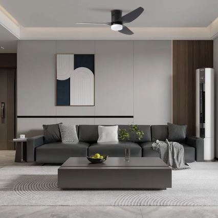 ZEVENTI - Οροφής ανεμιστήρας LED PADUA LED/18W/230V 3000-6000K Wi-Fi Tuya μαύρος + τηλεχειριστήριο