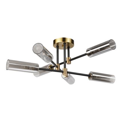 Εφαρμοστό φωτιστικό οροφής TESSA 6xG9/8W/230V μπρούτζινο/καπνιστό μαύρο