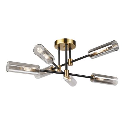 Εφαρμοστό φωτιστικό οροφής TESSA 6xG9/8W/230V μπρούτζινο/καπνιστό μαύρο
