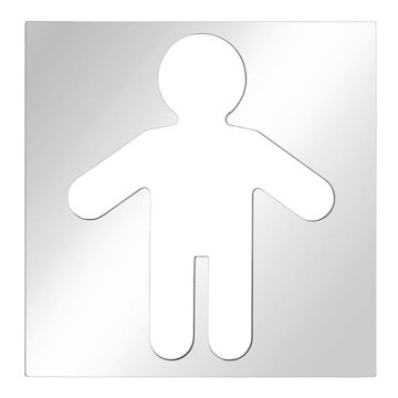 Εικονίδιο Άνδρες 12x12 cm ανοξείδωτο/ασημί