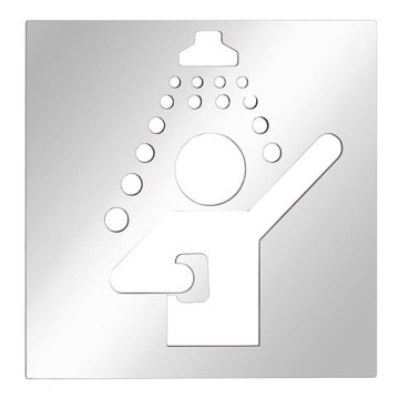 Εικονίδιο ντους 12x12 cm ανοξείδωτο/ασημί