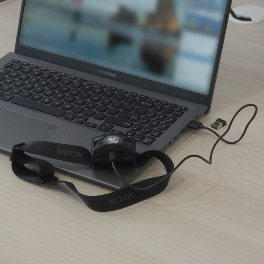 LED Dimming επαναφορτιζόμενο φακός κεφαλής με αισθητήρα και κόκκινο φωστικό LED/3W/5V IP66 100 γυαλιστερό 1200 mAh