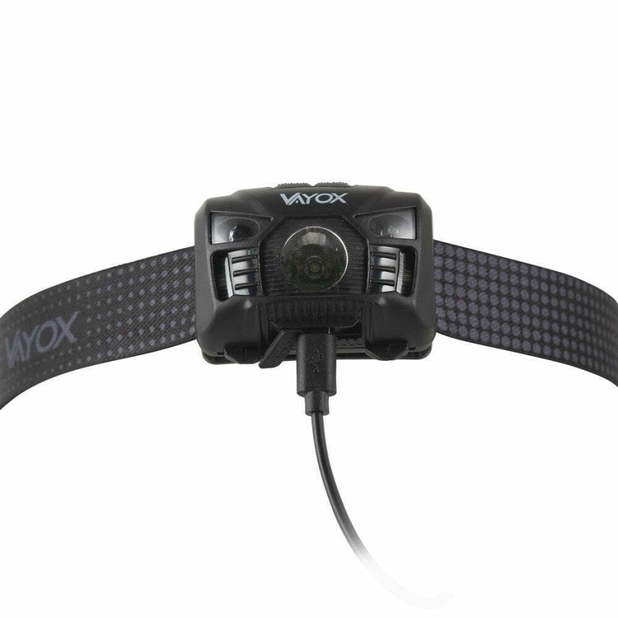 LED Dimming επαναφορτιζόμενο φακός κεφαλής με αισθητήρα και κόκκινο φωστικό LED/3W/5V IP66 100 γυαλιστερό 1200 mAh