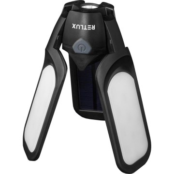 Επαναφορτιζόμενο LED φανάρι για κάμπινγκ με ηλιακό πάνελ — 3W, 1600 mAh, IPX4