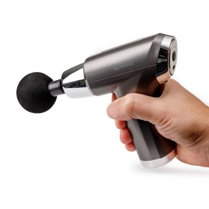 Επαναφορτιζόμενο πιστόλι μασάζ με 4 κεφαλές 25W/5V 1200 mAh