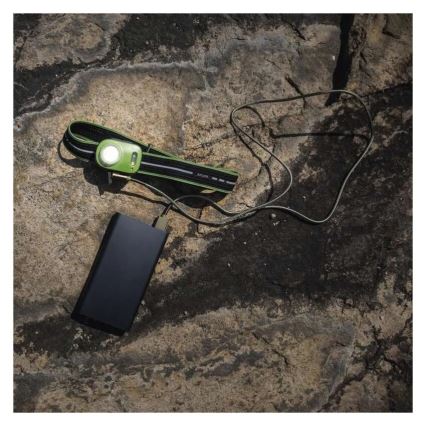 Επαναφορτιζόμενος φακός κεφαλής LED/USB 1600 mAh IPX6