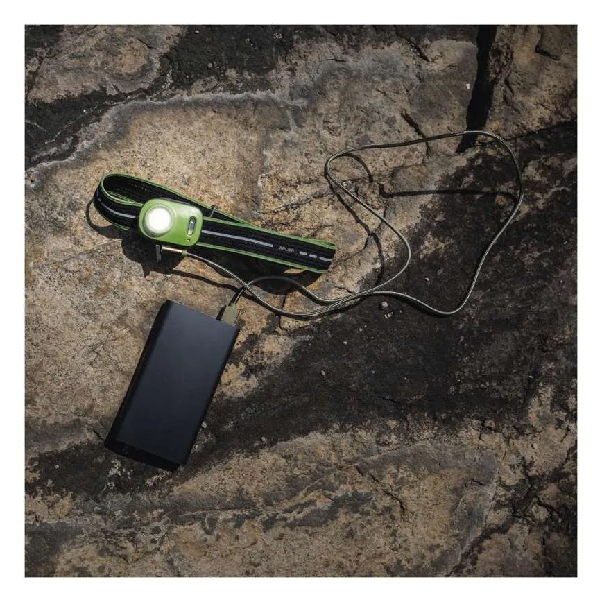 Επαναφορτιζόμενος φακός κεφαλής LED/USB 1600 mAh IPX6