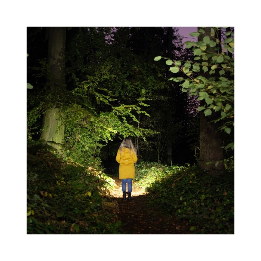 Επαναφορτιζόμενος φακός LED 2xLED/3W/5V 210 lm 1200 mAh μαύρος