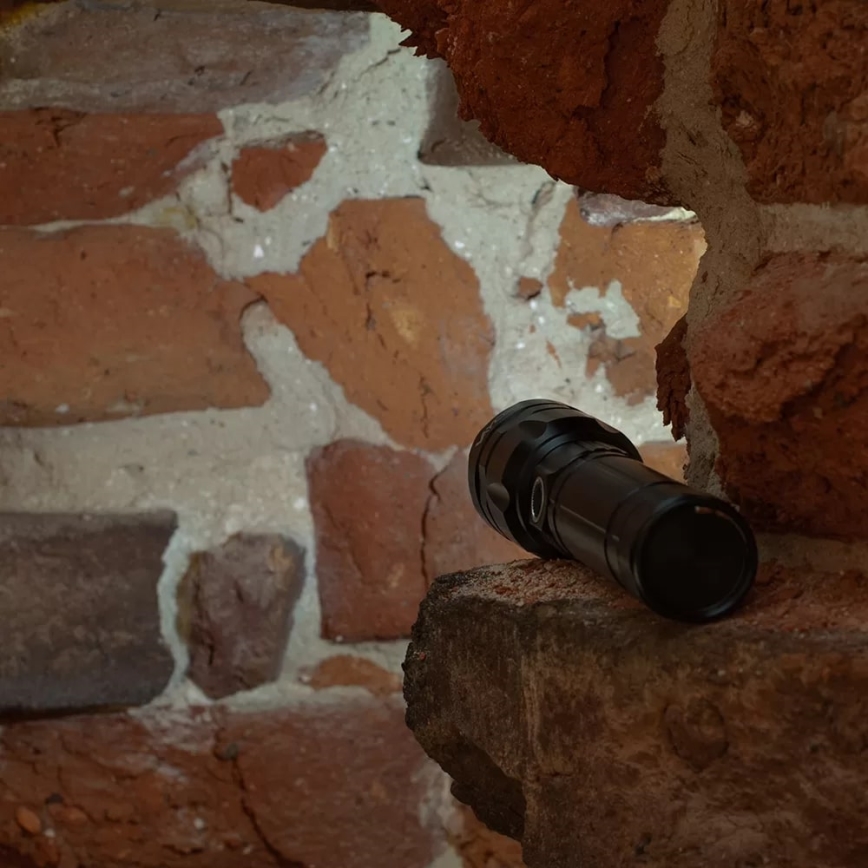 LED Dimming επαναφορτιζόμενο φακός με λειτουργία power bank LED/30W/5V IPX5 1060 γυαλιστερό 5000 mAh