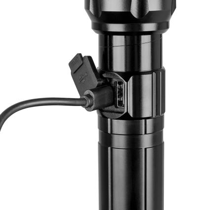 LED Dimming επαναφορτιζόμενο φακός με λειτουργία power bank LED/30W/5V IPX5 1060 γυαλιστερό 5000 mAh