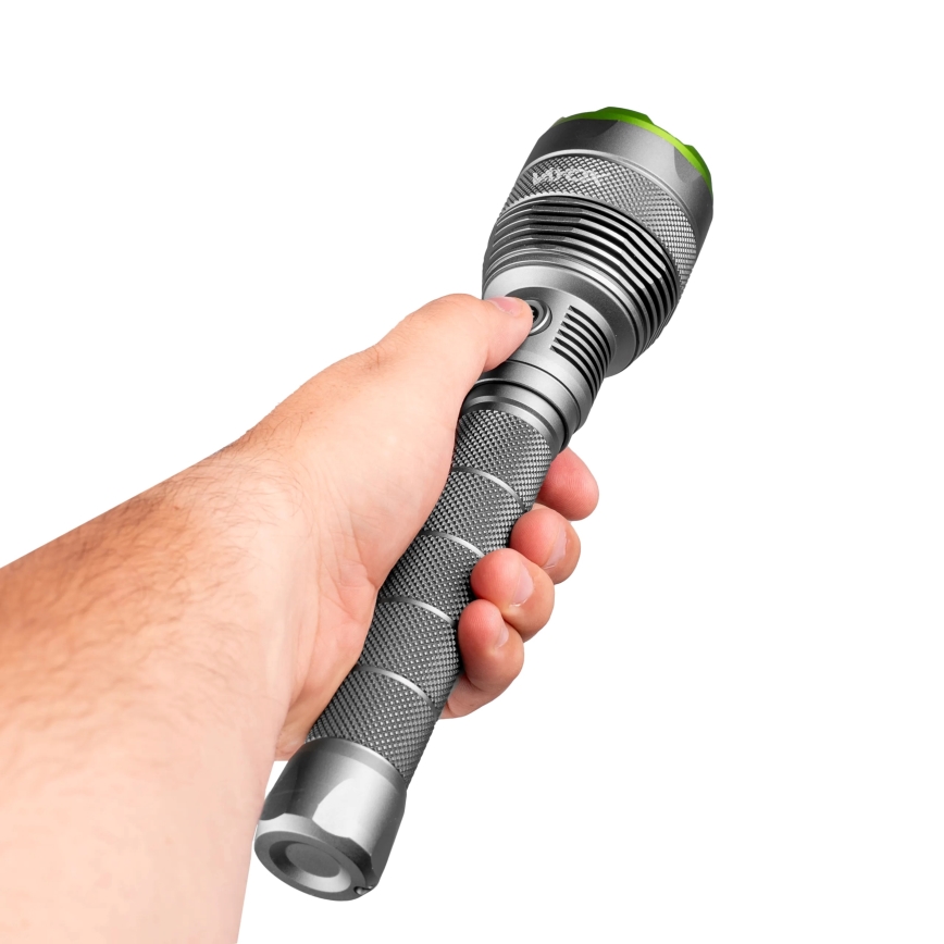 LED Dimming επαναφορτιζόμενο φακός με λειτουργία power bank LED/5V IPX7 10000 γυαλιστερό 2600 mAh