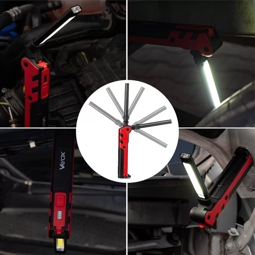 Επαναφορτιζόμενος φακός εργασίας LED LED/5W/5V IPX2 360 γυαλιστερό 2000 mAh