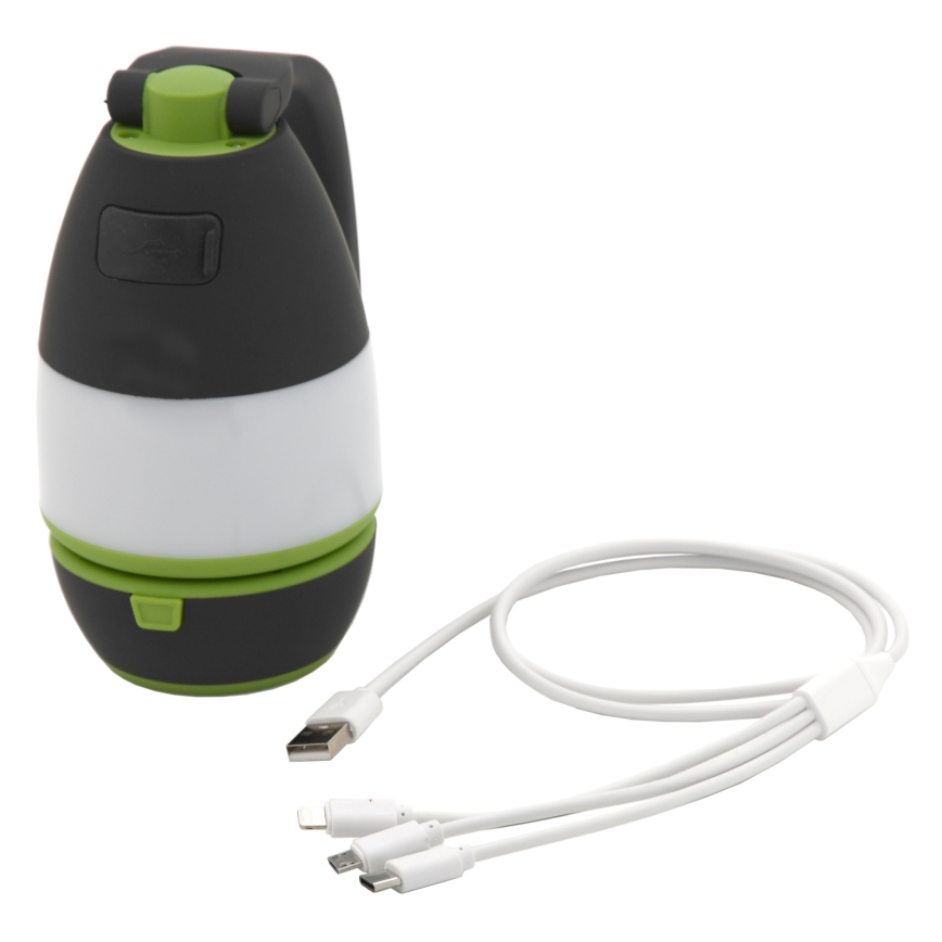 Επαναφορτιζόμενος LED φακός με λειτουργία powerbank LED/3W/1500mAh