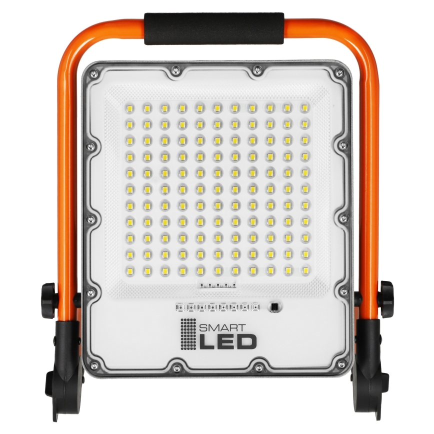 Επαναφορτιζόμενος προβολέας LED με βάση LED/50W/3,2V 4500K 5000 mAh IP65 πορτοκαλί
