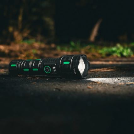 Ρυθμιζόμενος επαναφορτιζόμενος φακός LED με λειτουργία powerbank LED/20W/5V IP44 1200 lm 5000 mAh