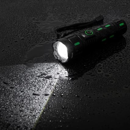 Ρυθμιζόμενος επαναφορτιζόμενος φακός LED με λειτουργία powerbank LED/20W/5V IP44 1200 lm 5000 mAh