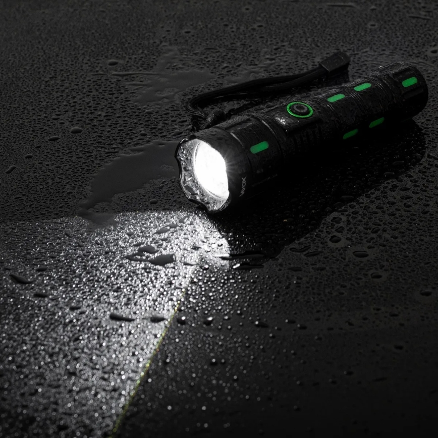 Ρυθμιζόμενος επαναφορτιζόμενος φακός LED με λειτουργία powerbank LED/20W/5V IP44 1200 lm 5000 mAh