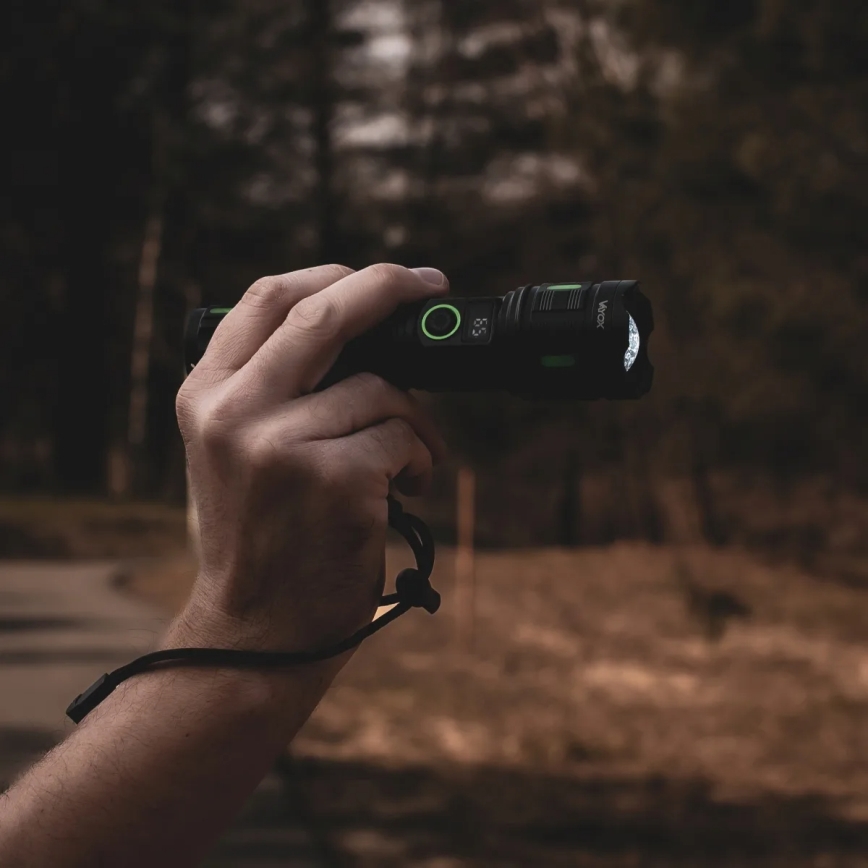 Ρυθμιζόμενος επαναφορτιζόμενος φακός LED με λειτουργία powerbank LED/20W/5V IP44 1200 lm 5000 mAh