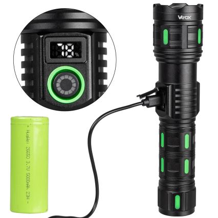 Ρυθμιζόμενος επαναφορτιζόμενος φακός LED με λειτουργία powerbank LED/20W/5V IP44 1200 lm 5000 mAh