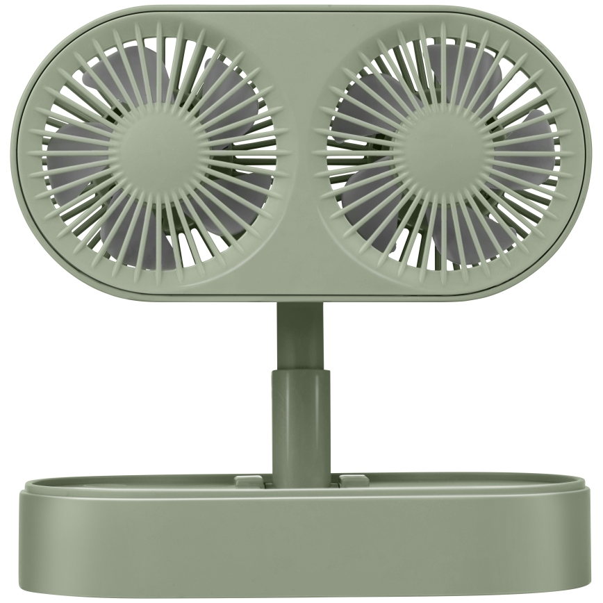 Επαναφορτιζόμενος επιτραπέζιος ανεμιστήρας 3,7V 1200 mAh πράσινος