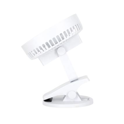 Επαναφορτιζόμενος επιτραπέζιος ανεμιστήρας με κλιπ VIENTO 6W/5V 2000 mAh λευκός