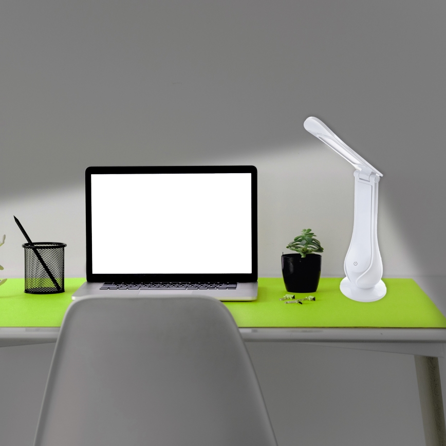 LED Ρυθμιζόμενο Φωτιστικό Επιτραπέζιο Επαναφορτιζόμενο LILLY LED/4W/5V 1200 mAh λευκό