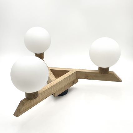 Επιφανειακό φωτιστικό οροφής ANTONIO 3xG9/5W/230V δρυς/λευκό