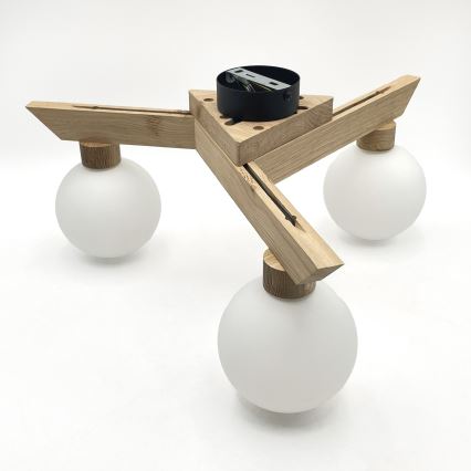 Επιφανειακό φωτιστικό οροφής ANTONIO 3xG9/5W/230V δρυς/λευκό