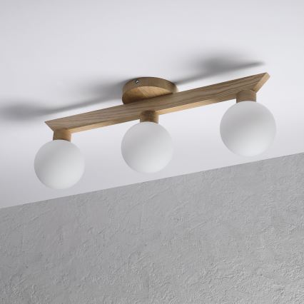 Επιφανειακό φωτιστικό οροφής ANTONIO 3xG9/5W/230V δρυς/λευκό