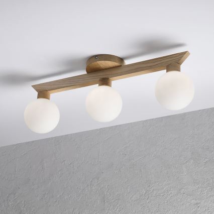 Επιφανειακό φωτιστικό οροφής ANTONIO 3xG9/5W/230V δρυς/λευκό