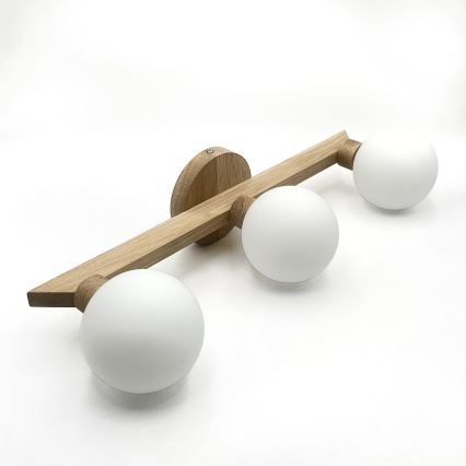 Επιφανειακό φωτιστικό οροφής ANTONIO 3xG9/5W/230V δρυς/λευκό